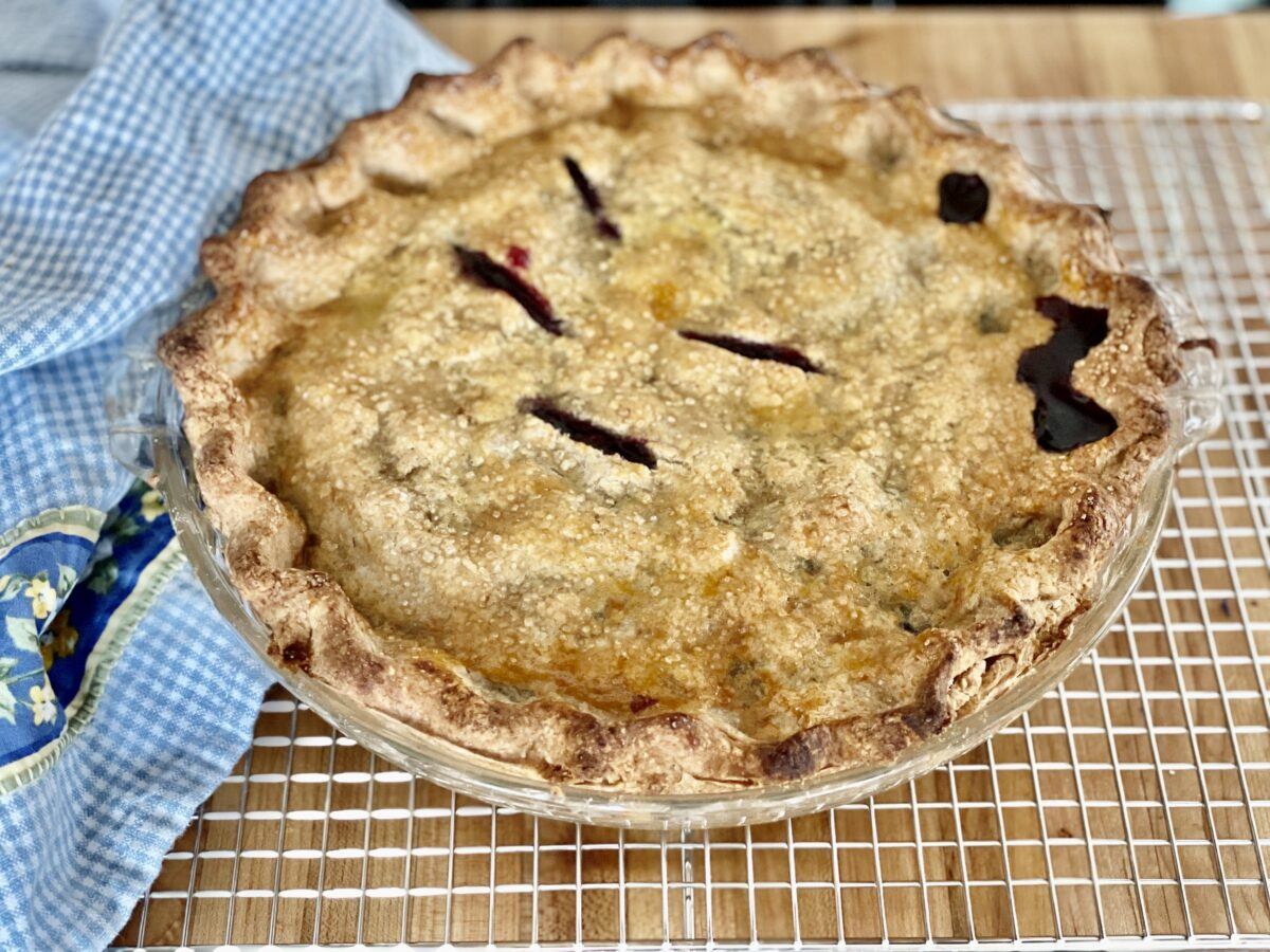 Blueberry pie from frozen blueberries